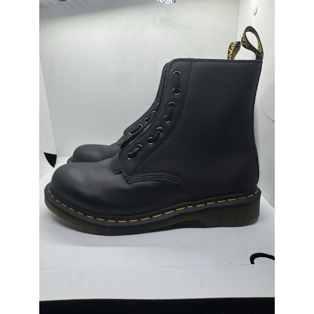 Dr Martens 1460 Pascal Boots Womens Size 11 Black Leather Ankle 8 Holes Doc